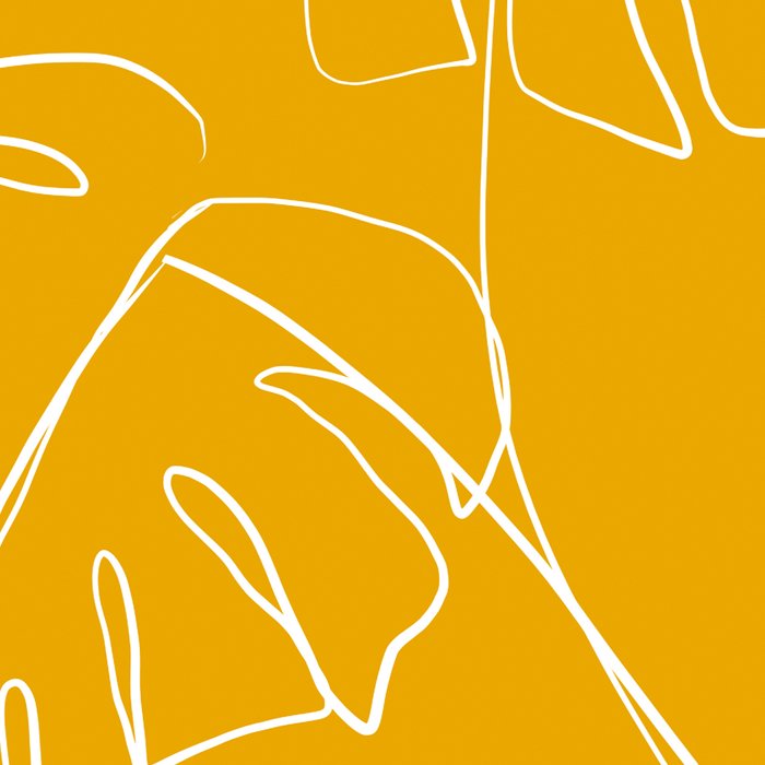Monstera minimal - yellow Coffee Mug Gallery Image 2