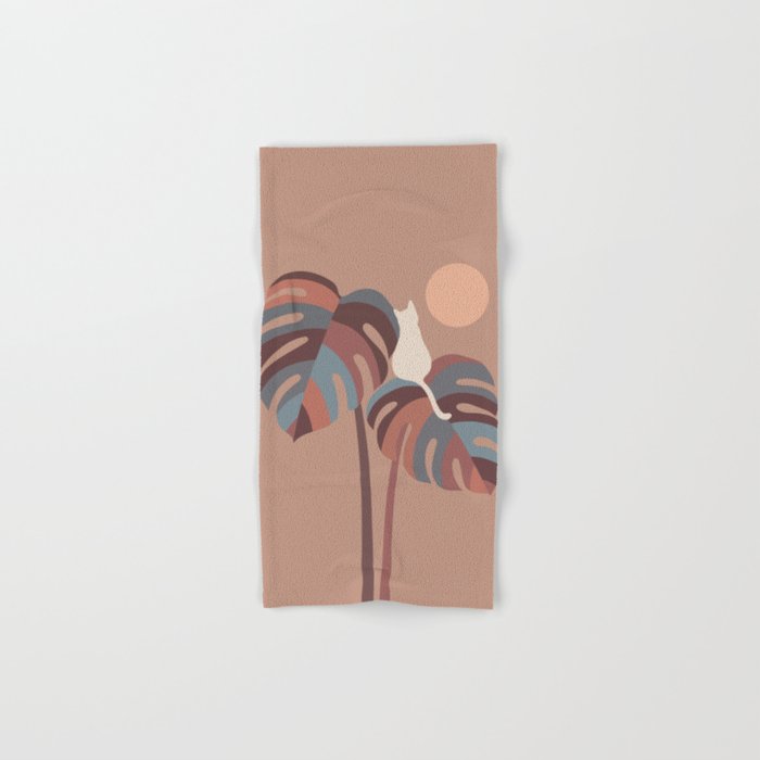 Cat and Plant 41 Bath Towel Gallery Image 1