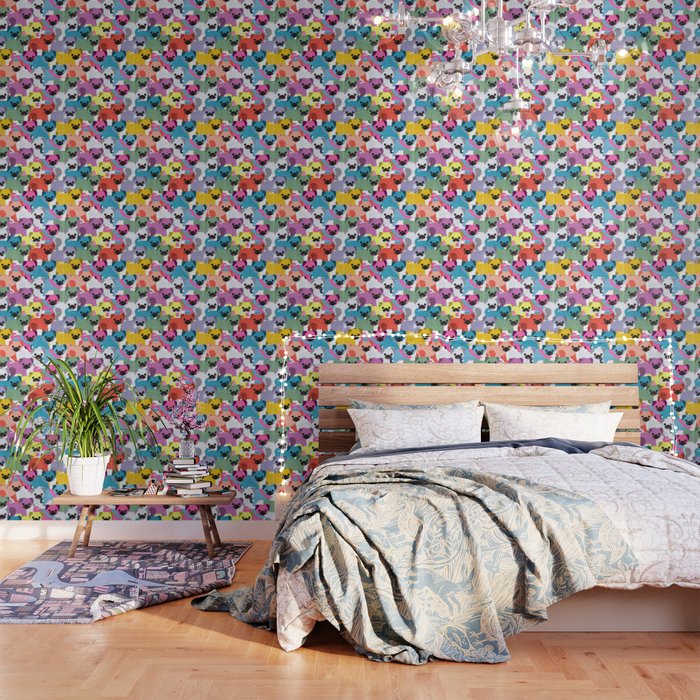 Colored Pugs Pattern - no1 Wallpaper Gallery Image 3