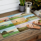 Famous Golf Courses In The USA Collage Outdoor Rug Gallery Image 2