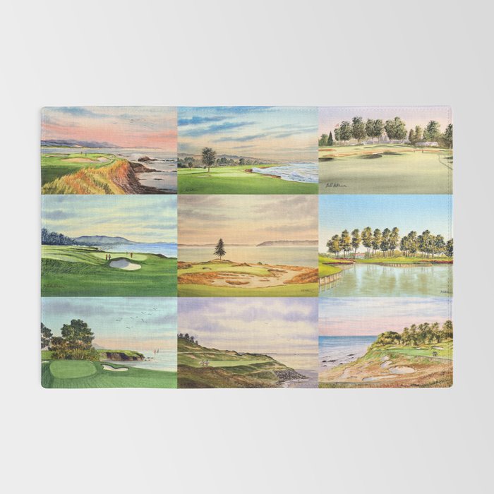Famous Golf Courses In The USA Collage Rug Gallery Image 2