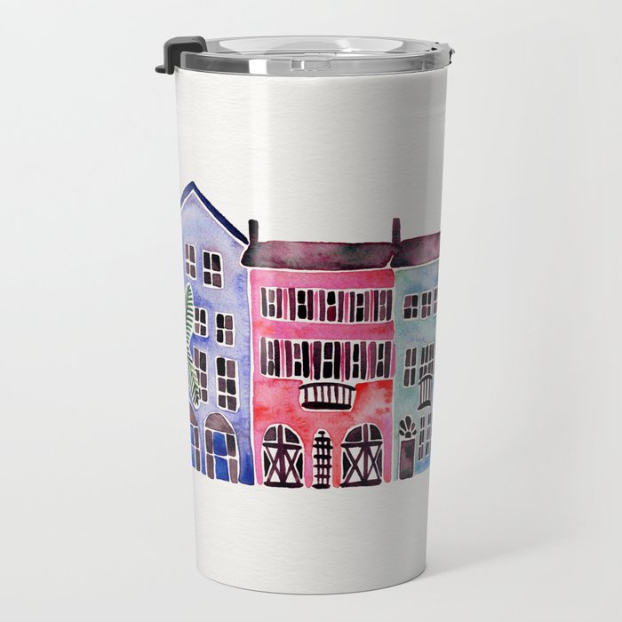 Rainbow Row - Charleston Travel Mug Gallery Image 3