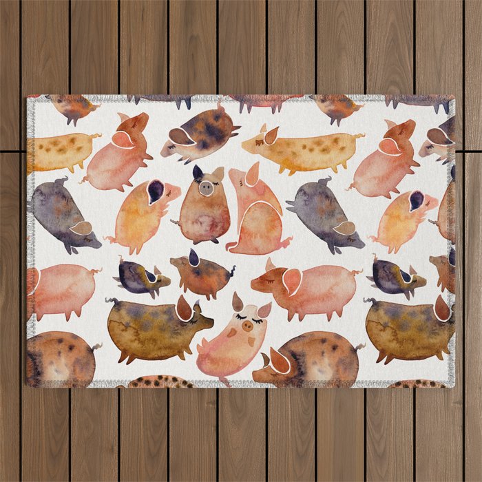 Pig Collection Outdoor Rug Gallery Image 1