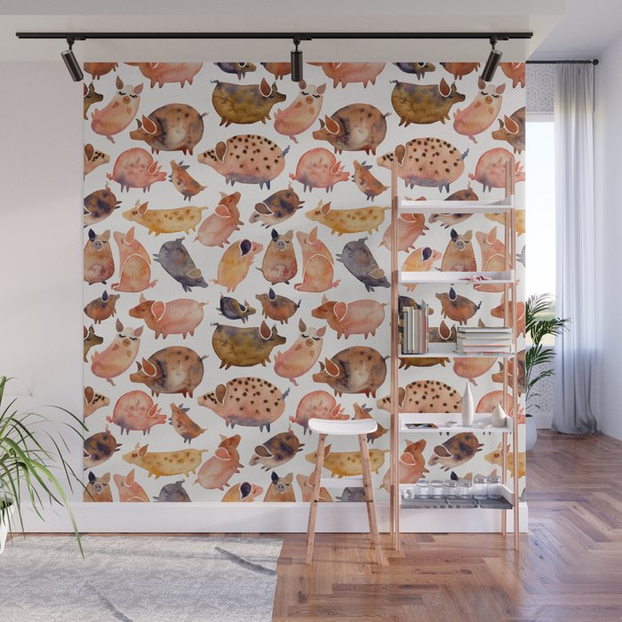 Pig Collection Wall Mural Gallery Image 1