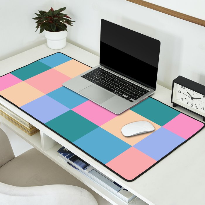 Bold Retro Checks Pattern - Large XXXI Desk Mat Gallery Image 2