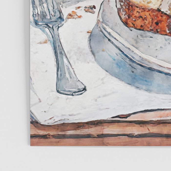  French Toast and Coffee Breakfast Watercolor Still Life Poster Gallery Image 3