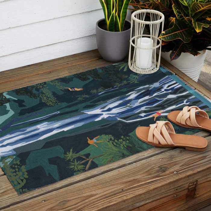 Waterfall stop Outdoor Rug Gallery Image 2