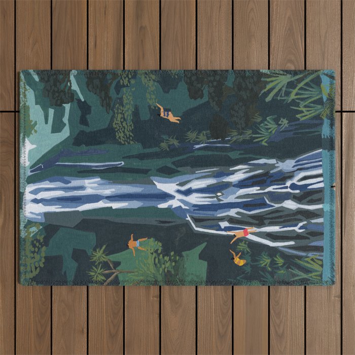 Waterfall stop Outdoor Rug Gallery Image 1