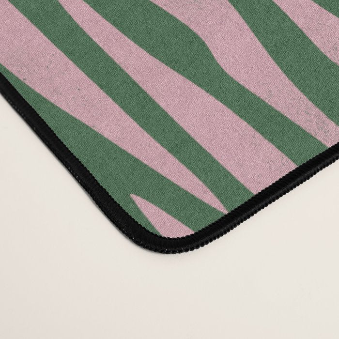 Tiger Stripes In Pink And Green Desk Mat Gallery Image 4