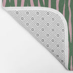 Tiger Stripes In Pink And Green Bath Mat Gallery Image 2