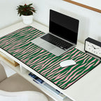 Tiger Stripes In Pink And Green Desk Mat Gallery Image 2
