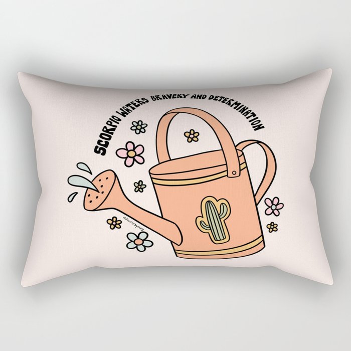 Scorpio Watering Can Rectangular Pillow Gallery Image 2