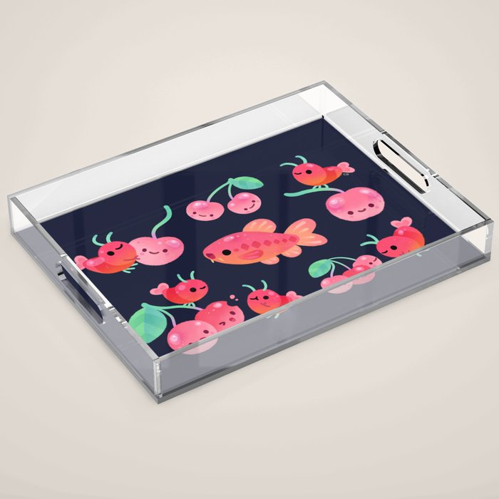 Cherry shrimp and Cherry barb Acrylic Tray Gallery Image 1