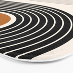 Minimalist Minimal Nesting Rainbow Race Tracks Bohemian Boho Mid Century Modern Trendy Art Bath Mat Gallery Image 3