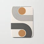 Minimalist Minimal Nesting Rainbow Race Tracks Bohemian Boho Mid Century Modern Trendy Art Bath Mat Gallery Image 1
