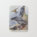 Gyr Falcon and Peregrine Falcon by Archibald Thorburn, 1915 (benefitting The Nature Conservancy) Bath Mat Gallery Image 1