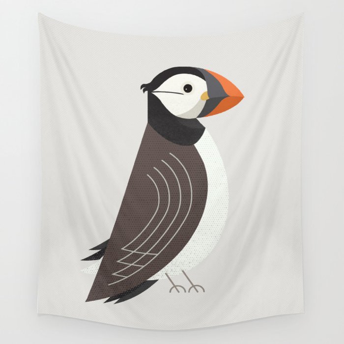 Whimsy Atlantic Puffin Wall Tapestry Gallery Image 4