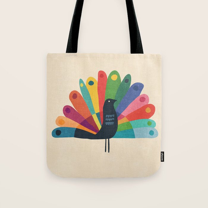 Whimsical Peacok Tote Bag Gallery Image 1