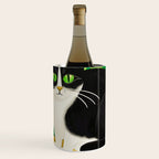 Klimt Tuxedo Cat with Green Eyes Wine Chiller Gallery Image 1