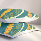 Puakenikeni and Pikake Lei on Teal Pillow Sham Gallery Image 3