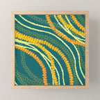 Puakenikeni and Pikake Lei on Teal Mini Art Print Gallery Image 1