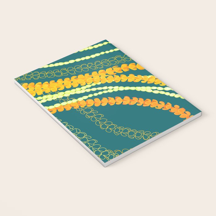 Puakenikeni and Pikake Lei on Teal Notebook Gallery Image 3