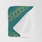 Puakenikeni and Pikake Lei on Teal Throw Blanket Gallery Image 3