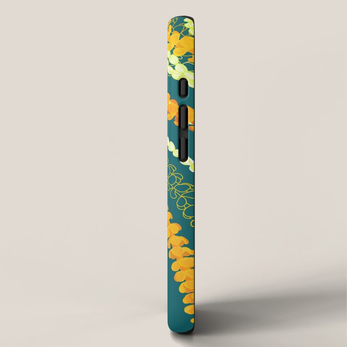 Puakenikeni and Pikake Lei on Teal iPhone Case Gallery Image 2