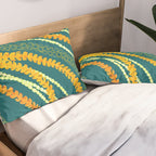 Puakenikeni and Pikake Lei on Teal Pillow Sham Gallery Image 2
