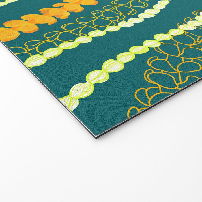 Puakenikeni and Pikake Lei on Teal Welcome Mat Gallery Image 2
