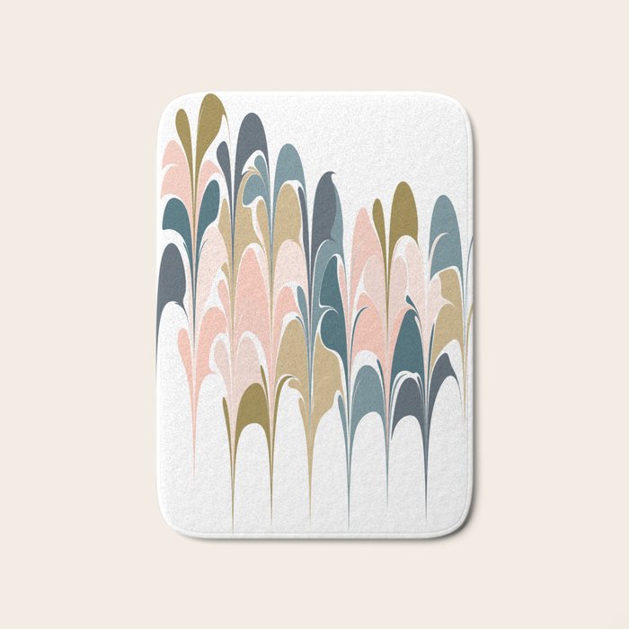 Zen Abstract Shapes Bath Mat Gallery Image 1