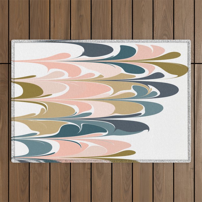 Zen Abstract Shapes Outdoor Rug Gallery Image 1