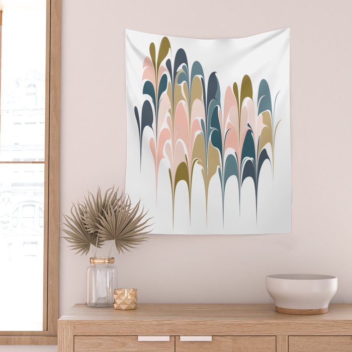 Zen Abstract Shapes Wall Tapestry Gallery Image 2