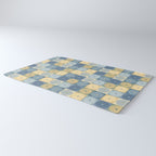 Retro Flowers Check Pattern VII Rug Gallery Image 3