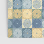 Retro Flowers Check Pattern VII Poster Gallery Image 3