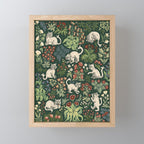 Ugly Medieval Cats Millefleur Mini Art Print Gallery Image 1