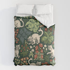 Ugly Medieval Cats Millefleur Comforter Gallery Image 6