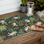 Ugly Medieval Cats Millefleur Outdoor Rug Gallery Image 2