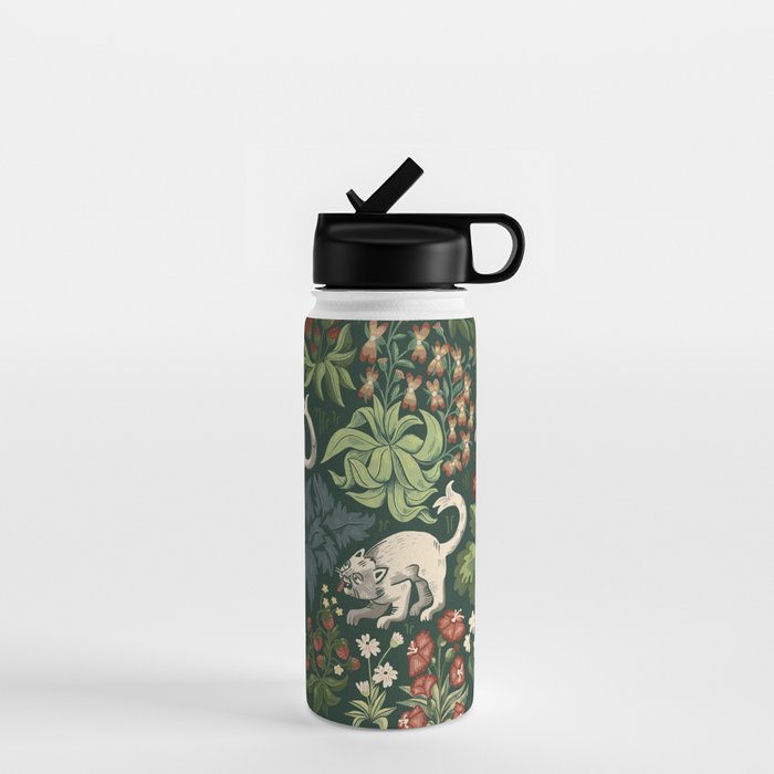 Ugly Medieval Cats Millefleur Water Bottle Gallery Image 1