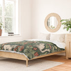 Ugly Medieval Cats Millefleur Duvet Cover Gallery Image 2