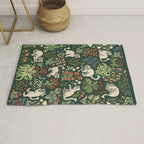 Ugly Medieval Cats Millefleur Rug Gallery Image 1
