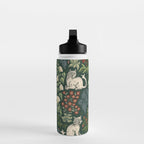 Ugly Medieval Cats Millefleur Water Bottle Gallery Image 3