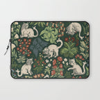 Ugly Medieval Cats Millefleur Laptop Sleeve Gallery Image 1