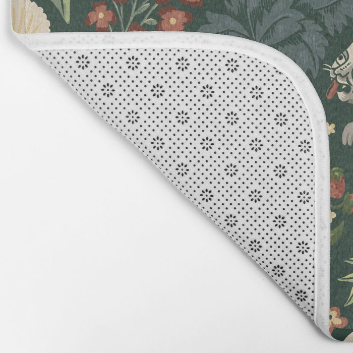 Ugly Medieval Cats Millefleur Bath Mat Gallery Image 2