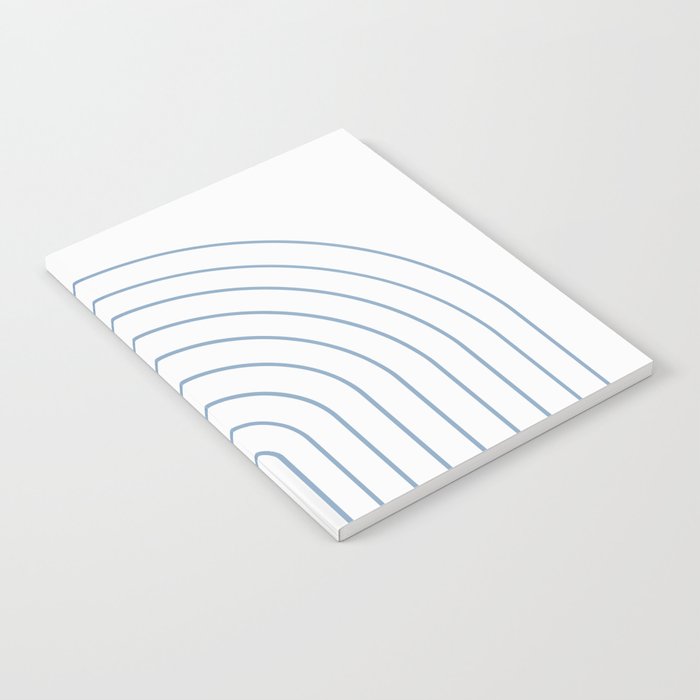 Minimal Arch XXV White and Blue Green Modern Geometric Lines Notebook Gallery Image 2