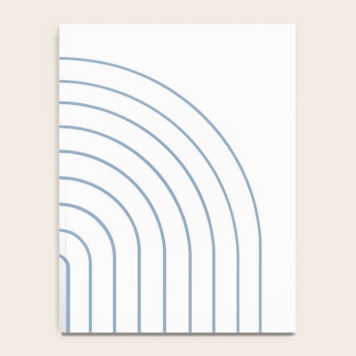 Minimal Arch XXV White and Blue Green Modern Geometric Lines Notebook Gallery Image 4