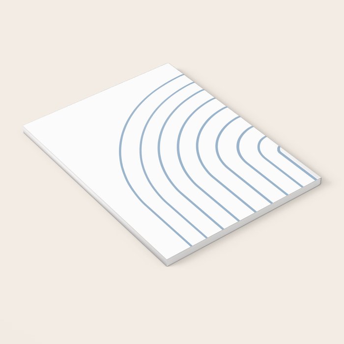 Minimal Arch XXV White and Blue Green Modern Geometric Lines Notebook Gallery Image 3