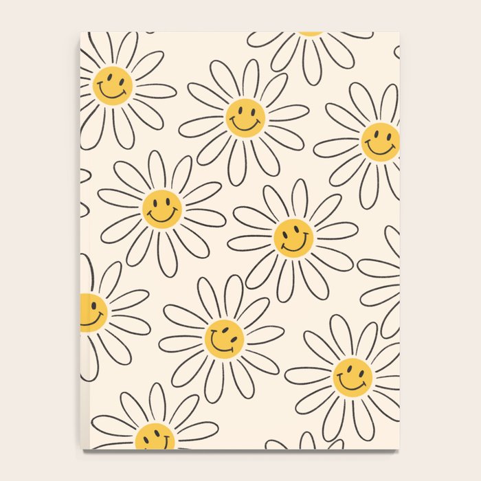 Smiley face 70s Daisy  Notebook Gallery Image 4