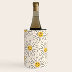Smiley face 70s Daisy  Wine Chiller Gallery Image 1