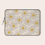 Smiley face 70s Daisy  Laptop Sleeve Gallery Image 1